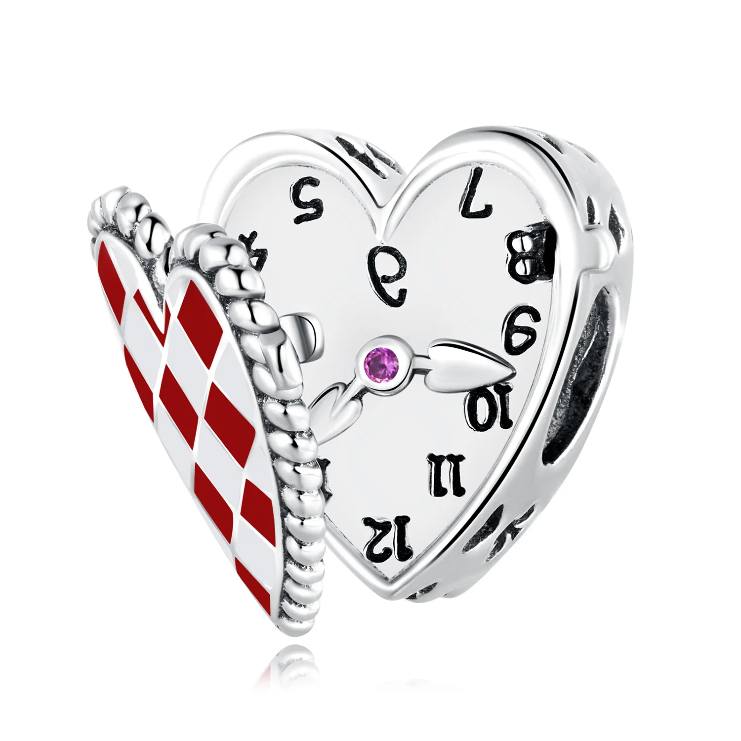 Pandantiv stil Pandora cu un ceas iubire - SCC2245