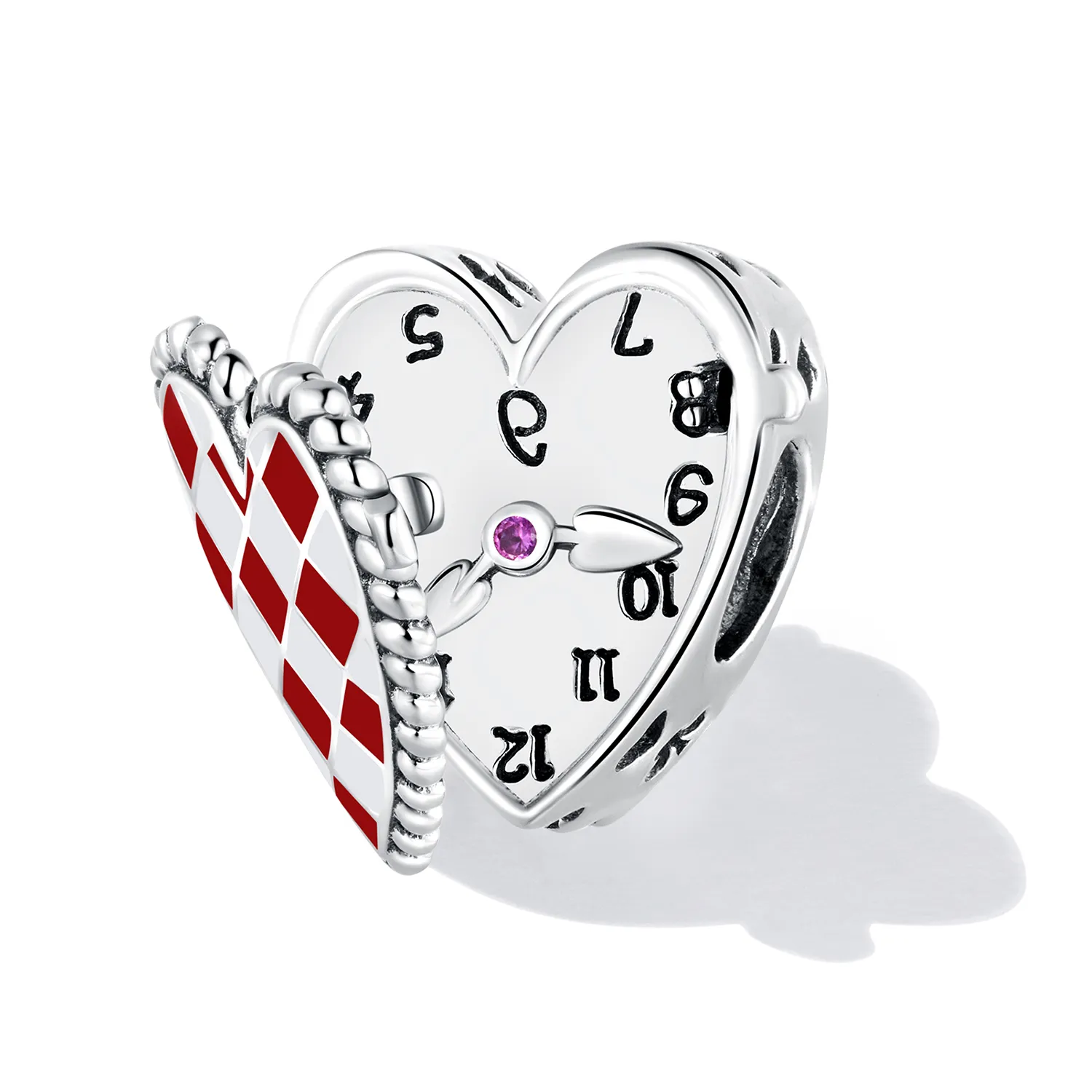 Pandantiv stil Pandora cu un ceas iubire - SCC2245