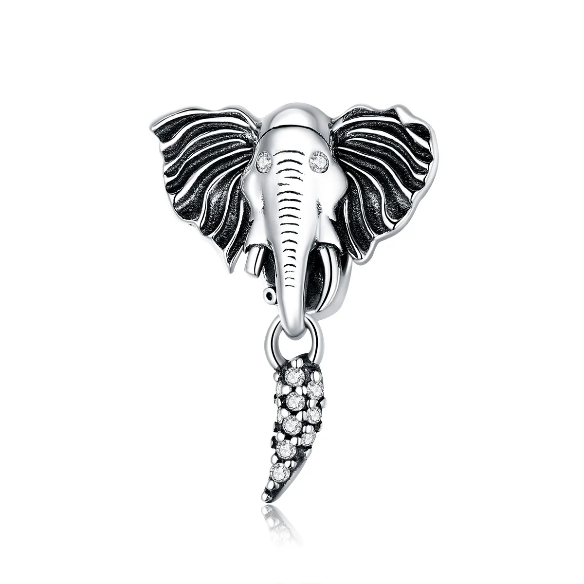 pandantiv stil pandora cu un elefant cu dinti lipsa scc1583