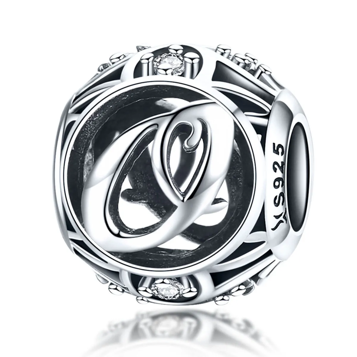 pandora medalion stil pandora cu litera o scc738 o