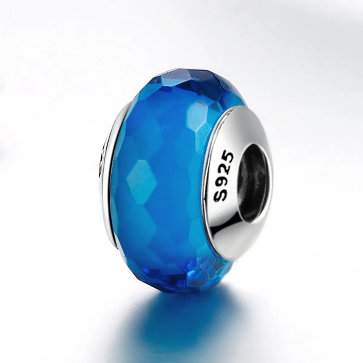 Pandora Stil Albastru Băț Murano cu Chip de Mărgea - SCZ037