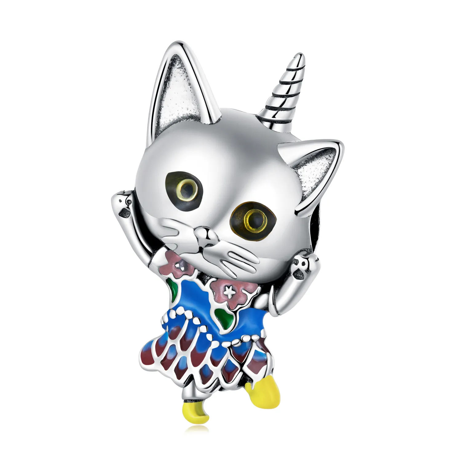 pandora stil amuletă pisică ciudată scc2378