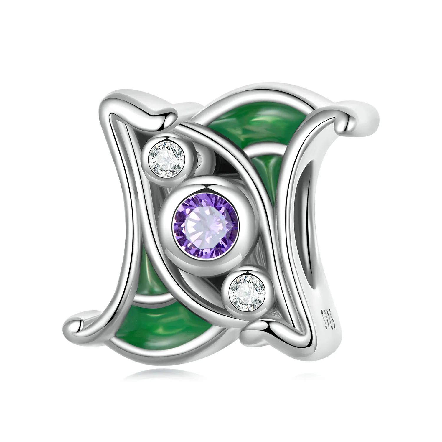 pandora stil artă farmec spacer zirconiu mov scc2294