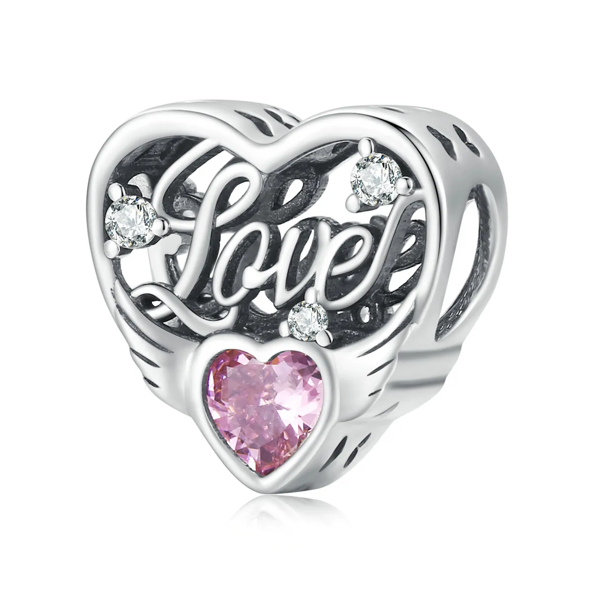 pandora stil charm cu aripioare de dragoste bsc528