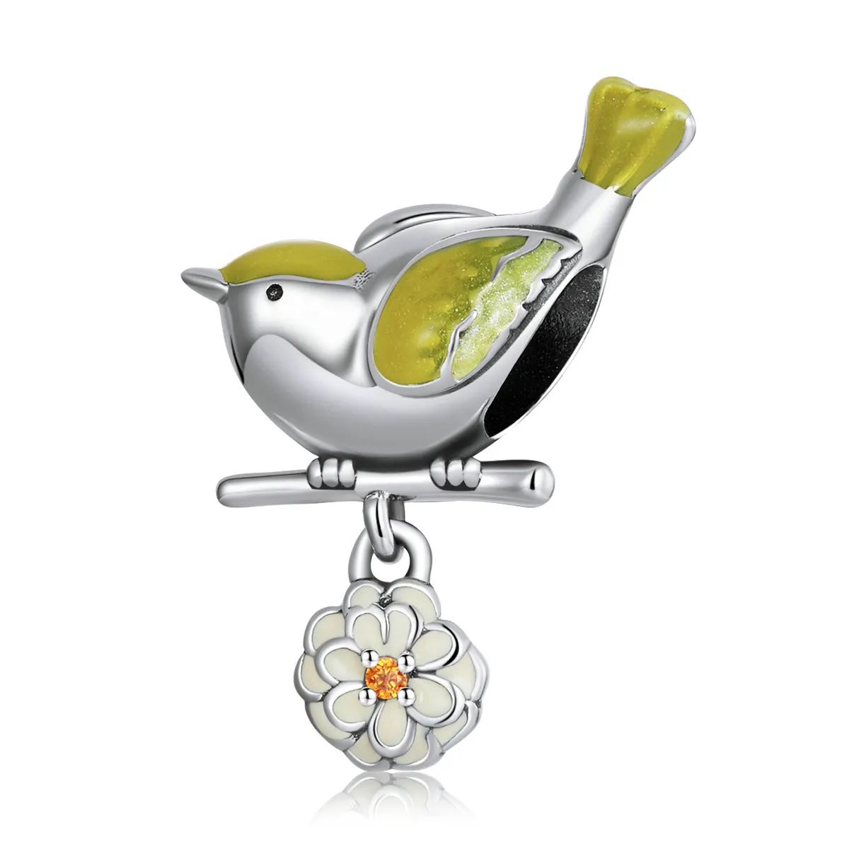 Pandora Style Birds and Flowers - Beginning of Spring Charm - SCC2191