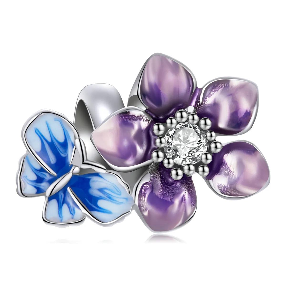 Pandora Style Butterfly Flower Charm - SCC2094