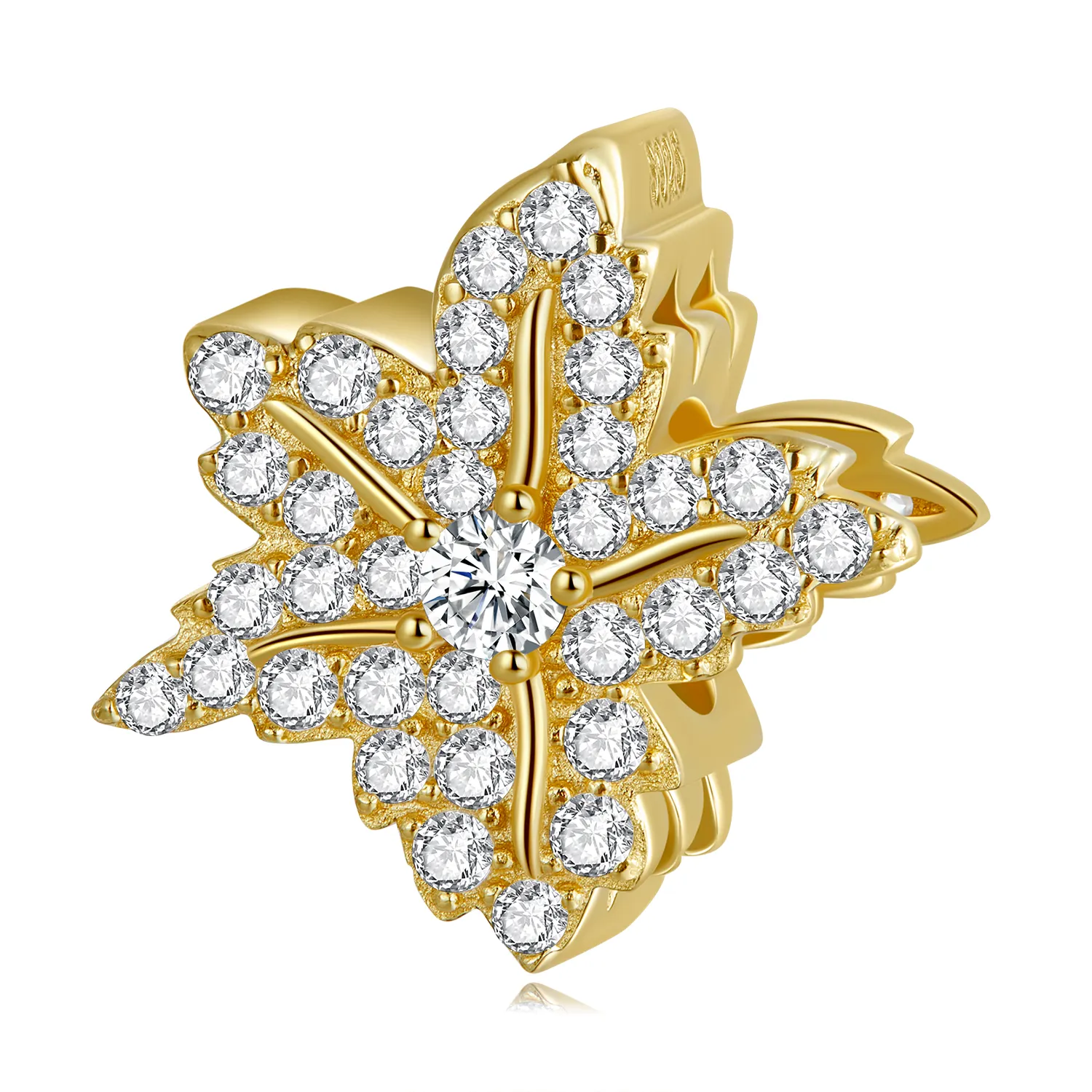 pandora style charm cu frunză de arțar bsc673