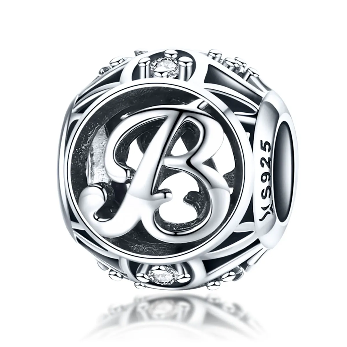 pandora style charm cu litera b scc738 b