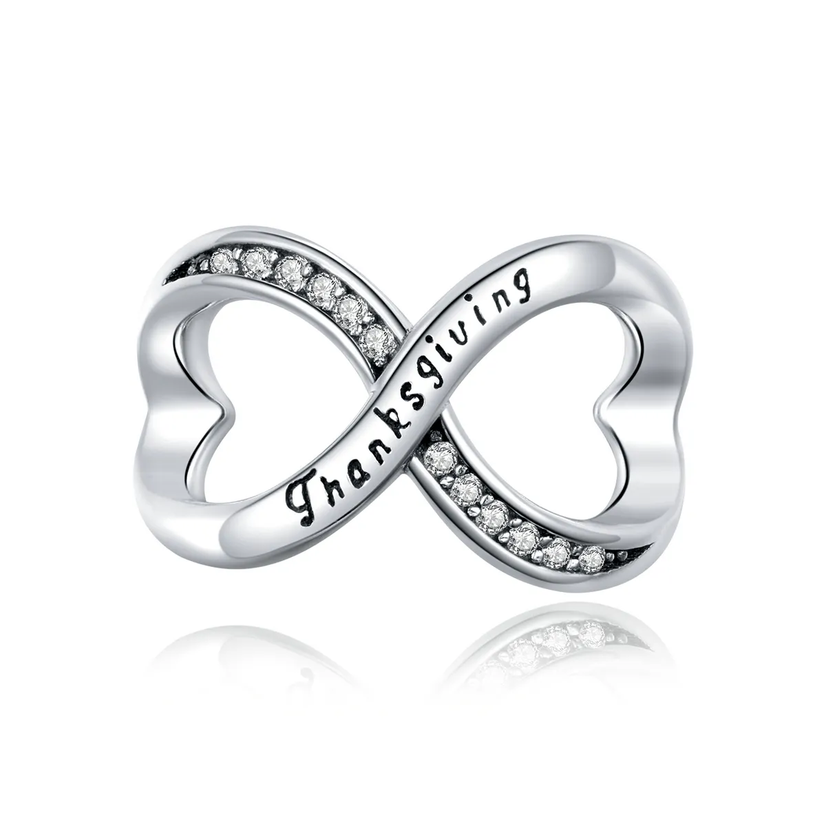 pandora style charm cu simbolul infinitului scc1636