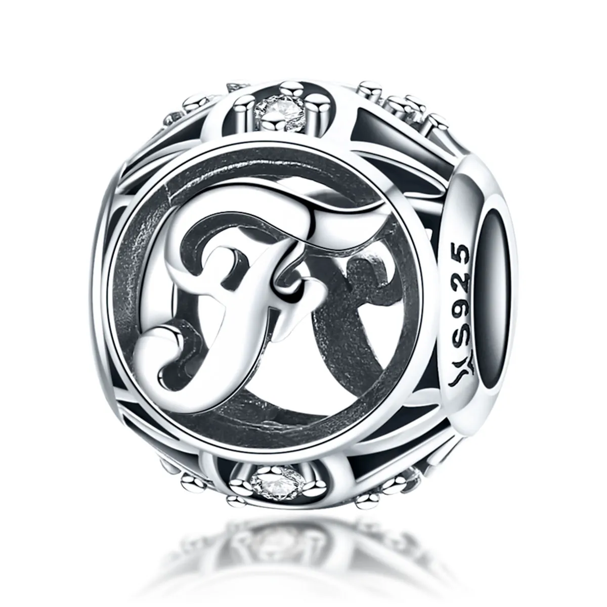 pandora style letter f charm medalion litere stil pandora scc738 f