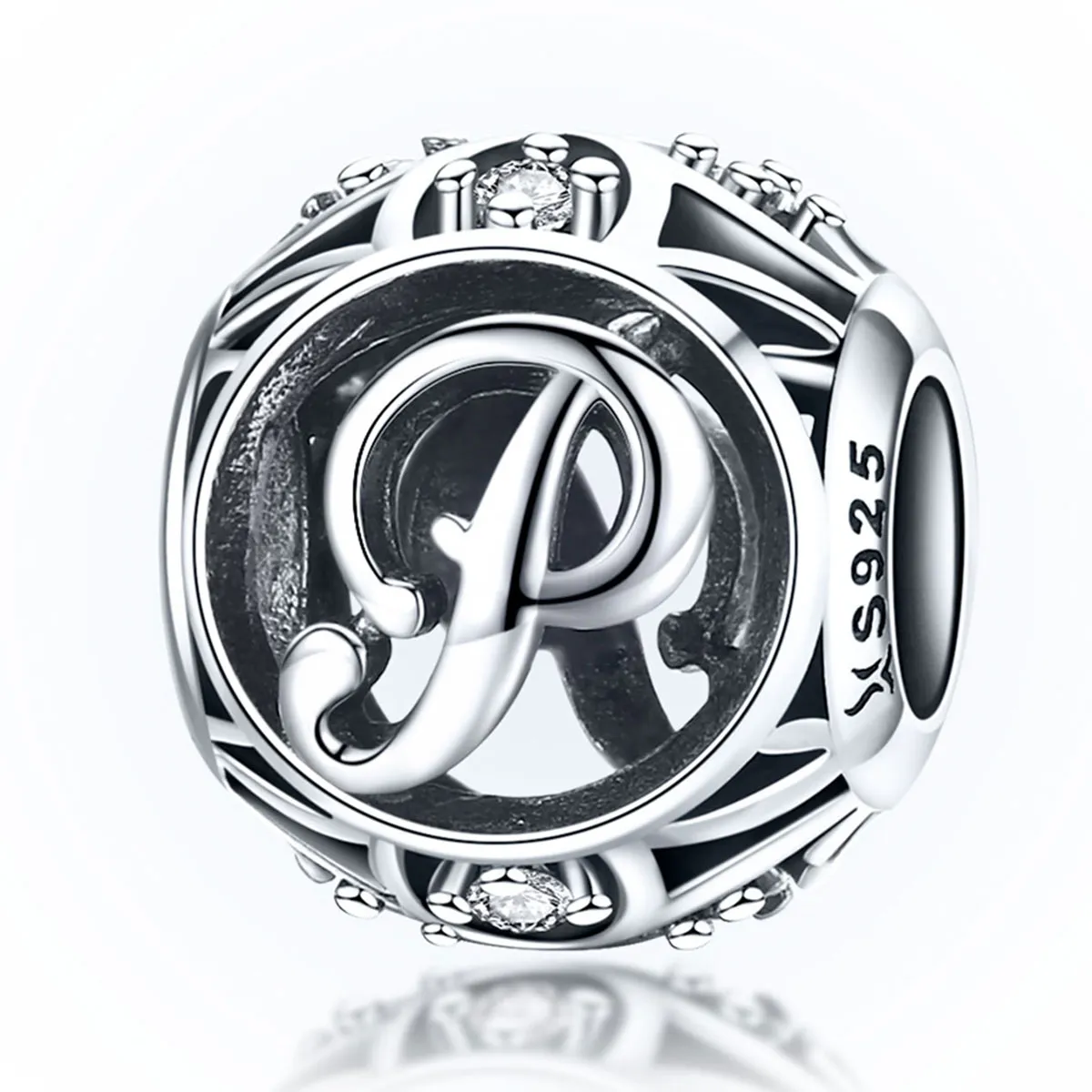 pandora style letter p charm medalion cu litera p în stilul pandora scc738 p
