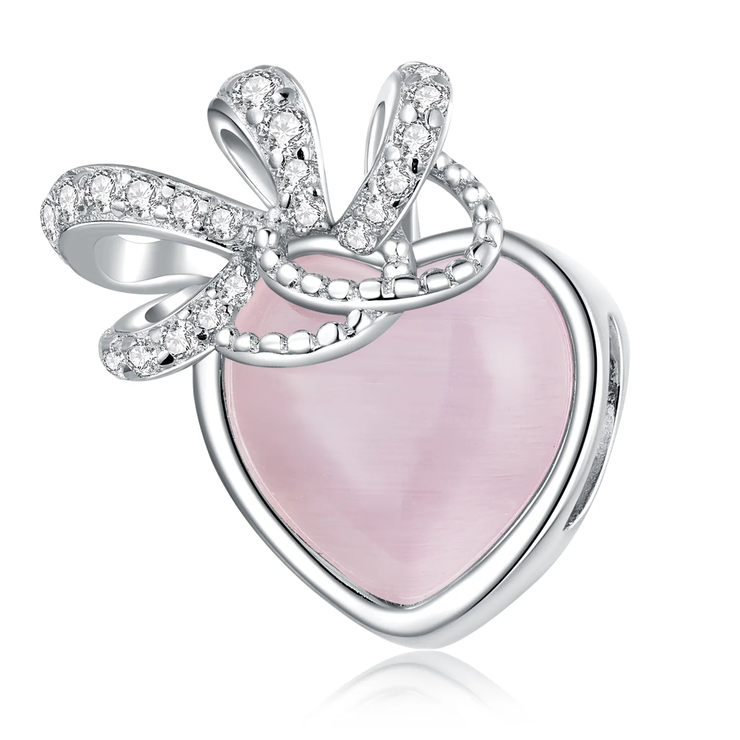 Pandora Style Pink Heart Charm - SCC2261