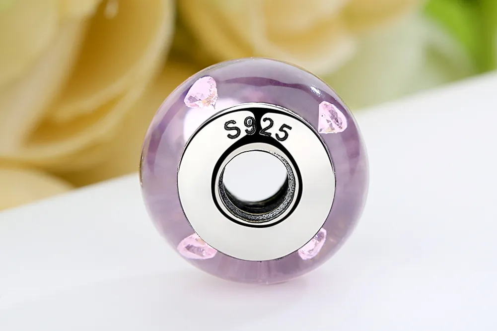 Pandora Style Pink Murano Glass Charm - SCZ003