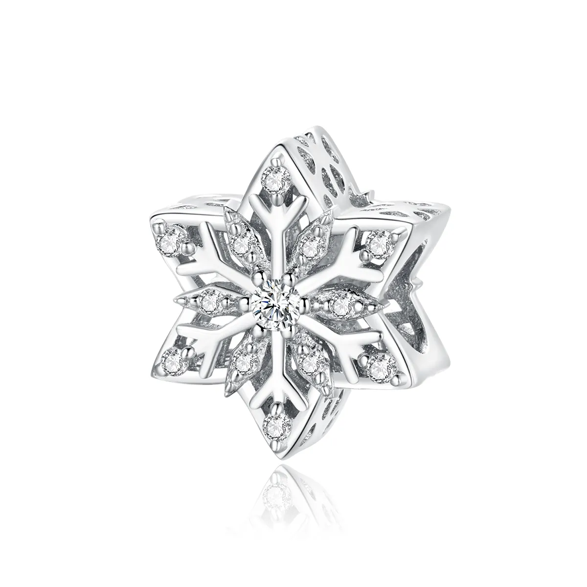 Pandora Style Shiny Snowflakes Charm - BSC368