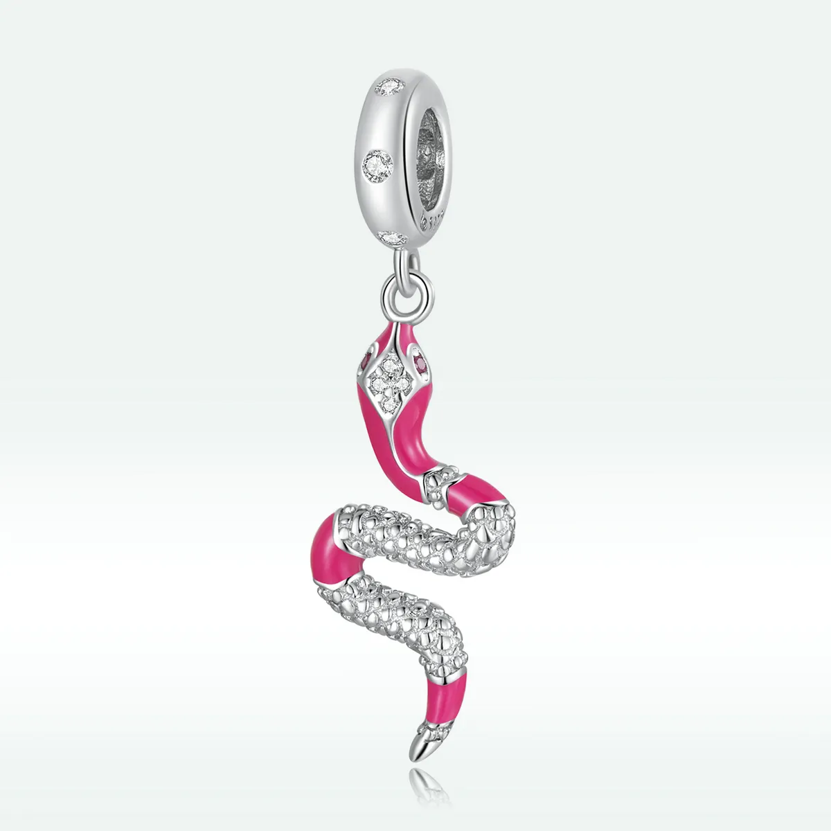 cercei pandantiv în stil pandora model delicate spirit serpent bsc577