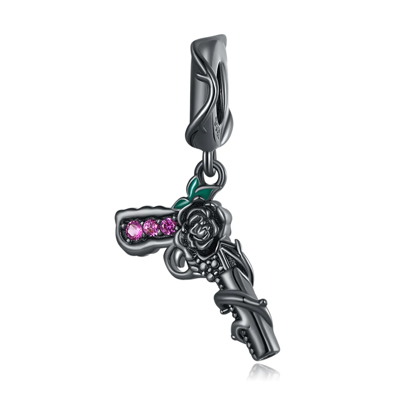 pandora stil pistol roz cercei cu pandantiv scc2241