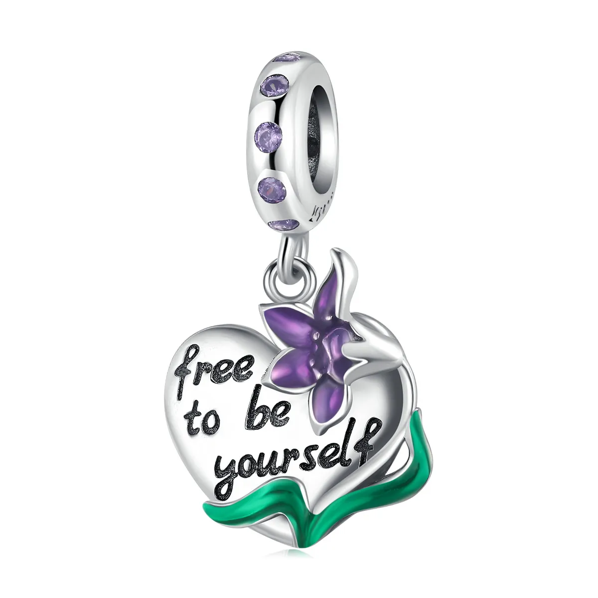 pandora stil putere feminină iubire lăcrimă violet iris dangle scc2143