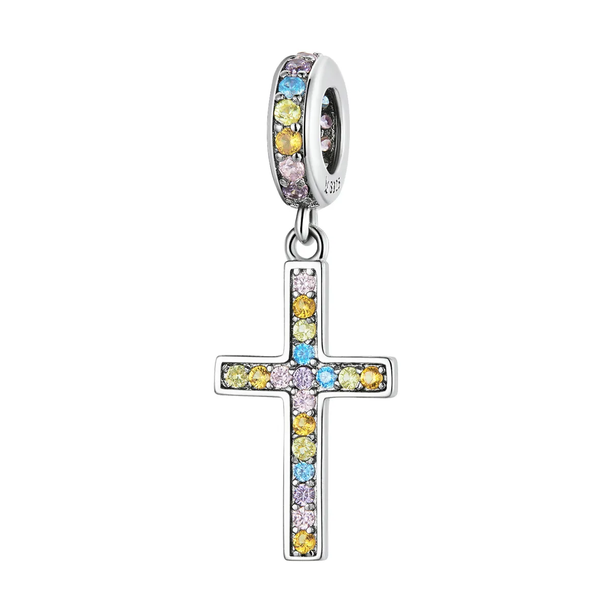Pandora Style Colorful Cross Dangle - SCC2156