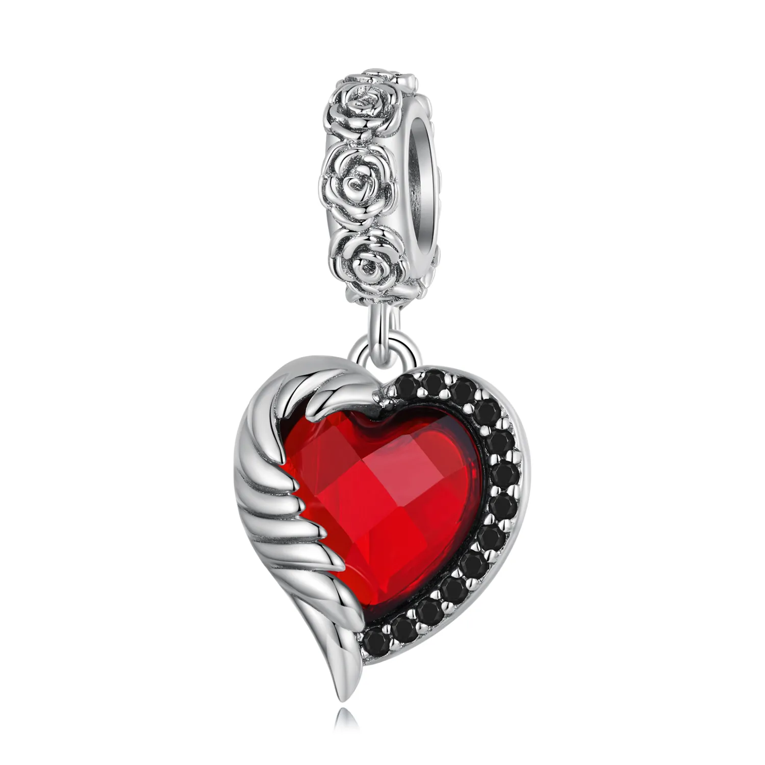 pandora style inimă de trandafiri pendul scc2406