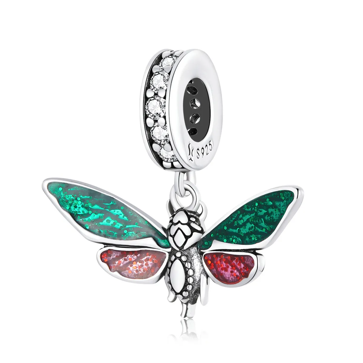 Pandora Style Retro Moth Dangle - SCC2034