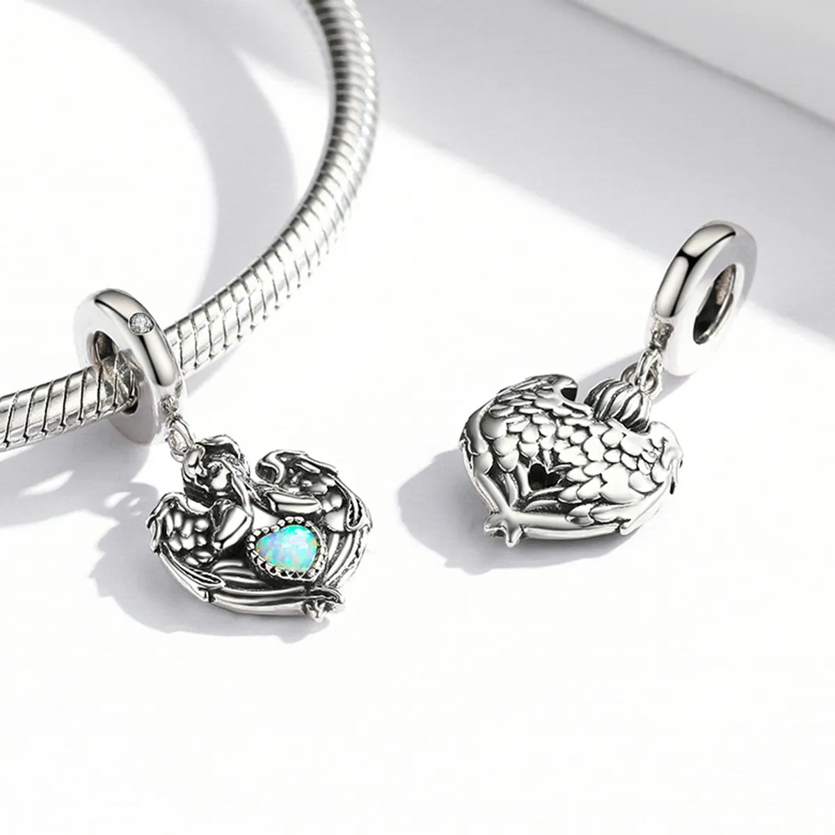 Stil Pandora, pendanta cu înger, rugăciune și iubire - BSC568