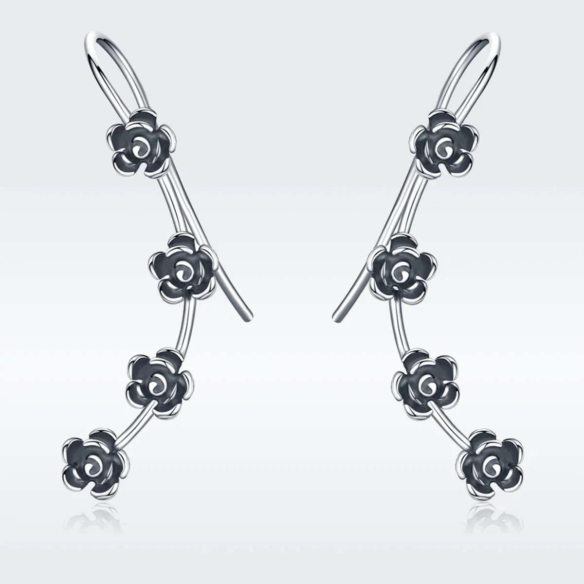 Pandora Style Creative Beautiful Flower Hanging Earrings - VSE010