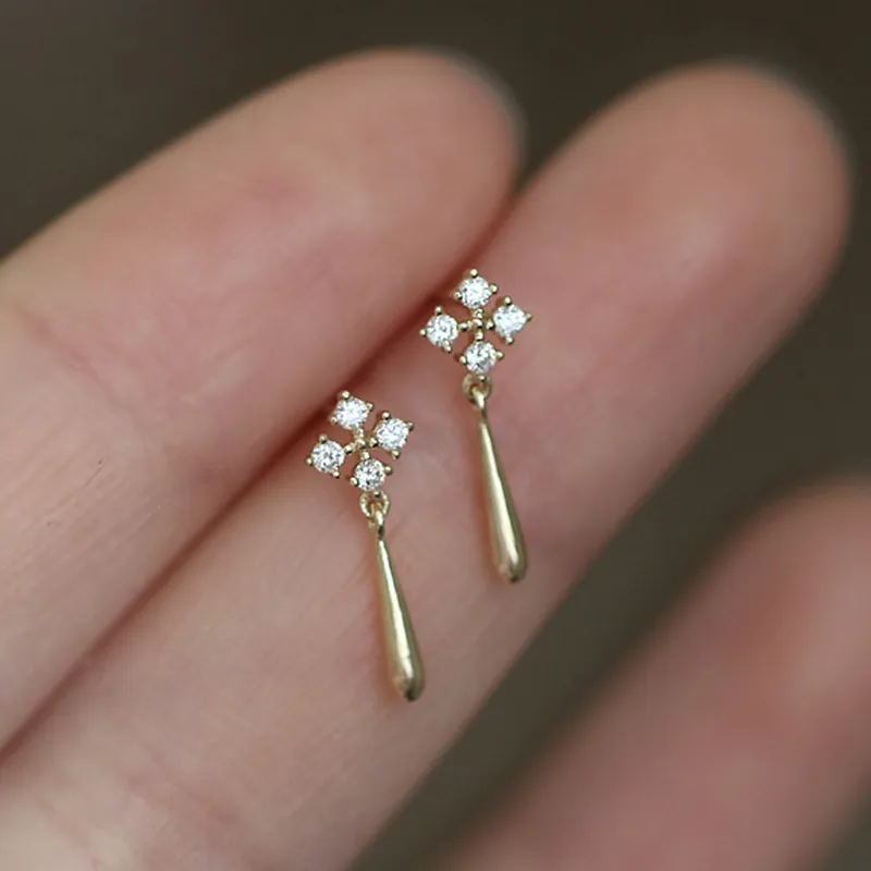 (imagine pentru) Pandora Style Delicate Hanging Earrings - BSE600-B - Vizualizare 4