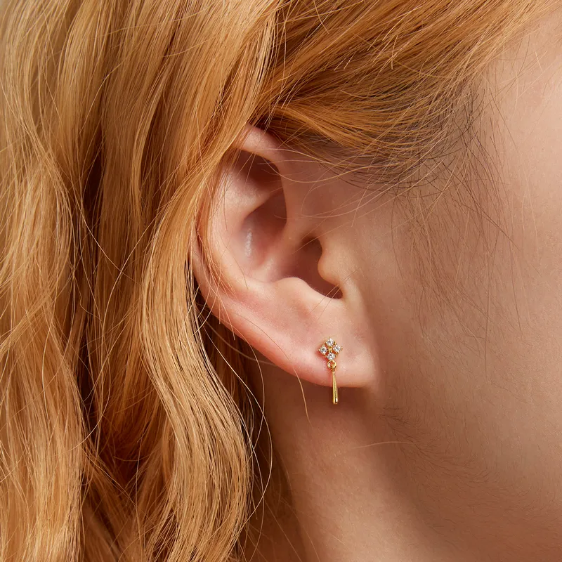 Pandora Style Delicate Hanging Earrings - BSE600-B