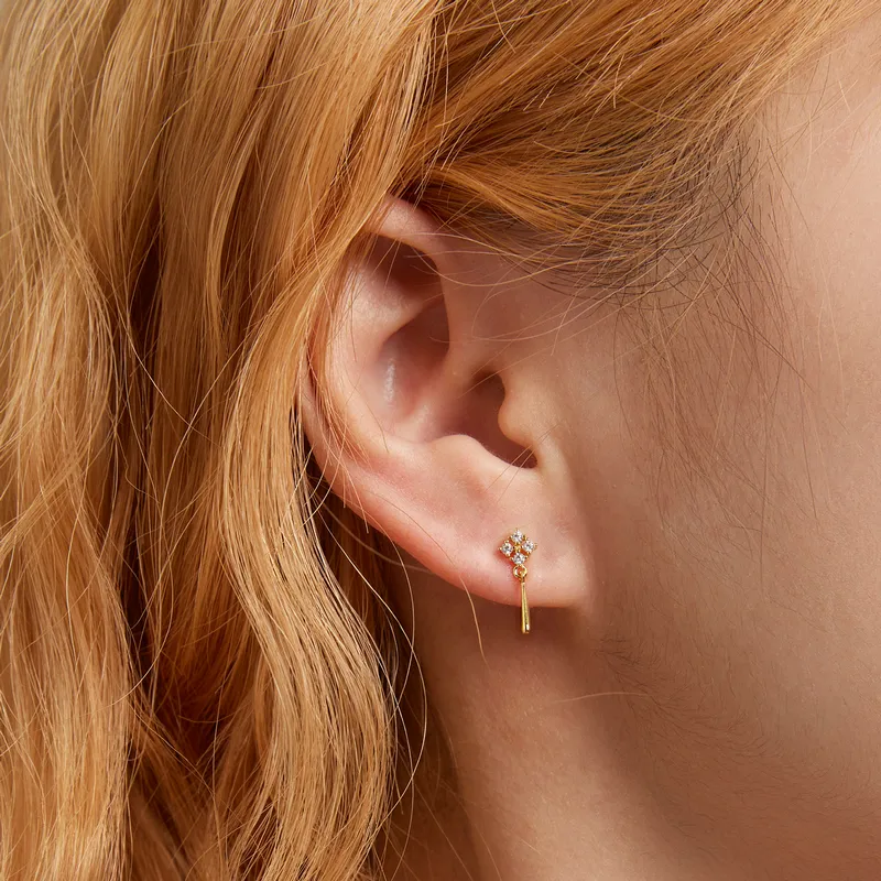 (imagine pentru) Pandora Style Delicate Hanging Earrings - BSE600-B - Vizualizare 6