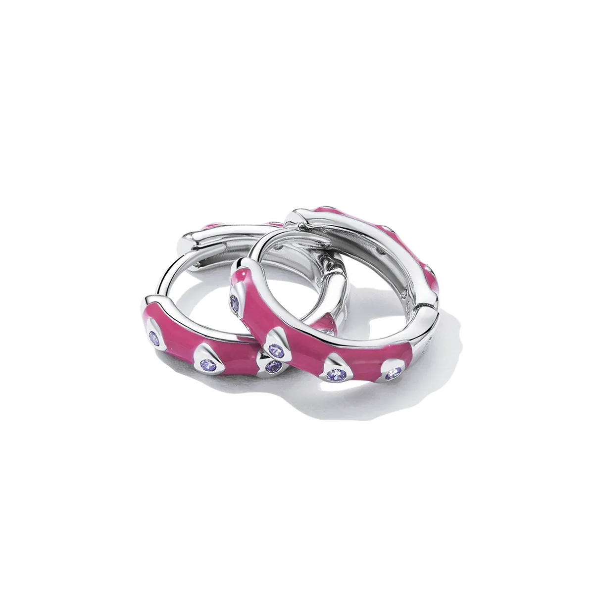 Cercei Pandora de tip inel simplu cu simbolul dragostei - BSE595