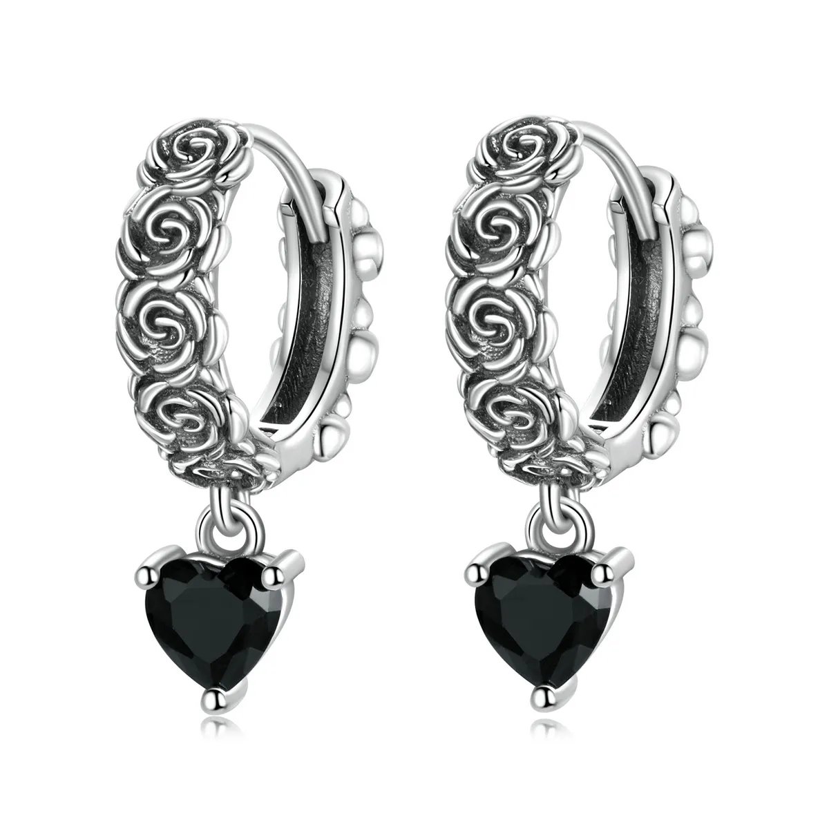 cercei pandora style night rose hoop bse535