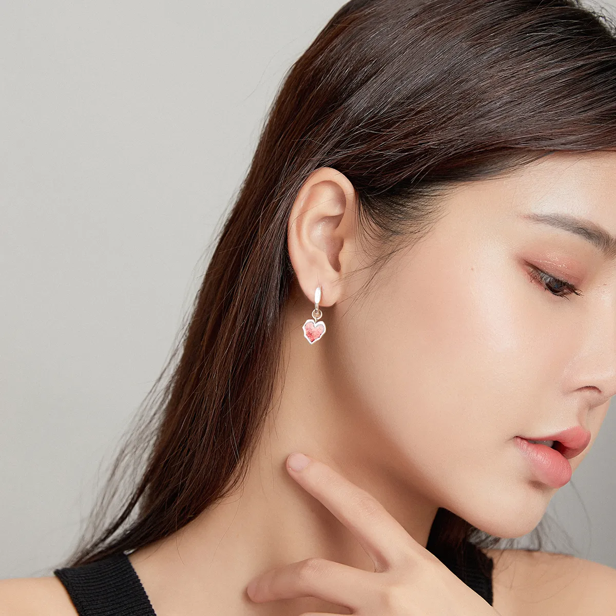 Pandora Style Close Lover Hoop Earrings - BSE484