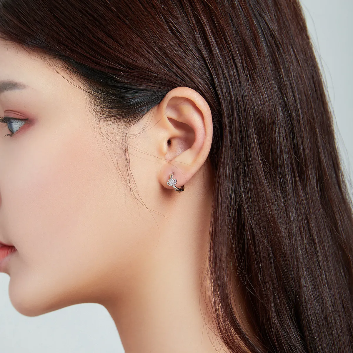 Pandora Style Shining Crown Hoop Earrings - SCE1044