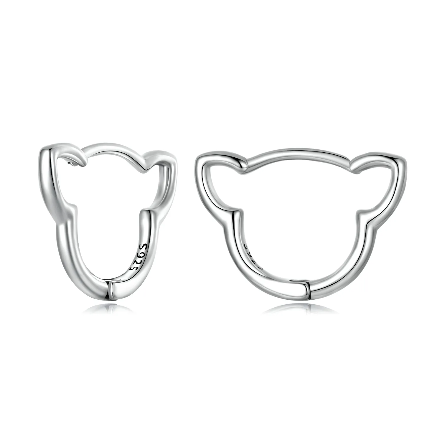 Pandora Style Simple Cat Hoop Earrings - SCE1440