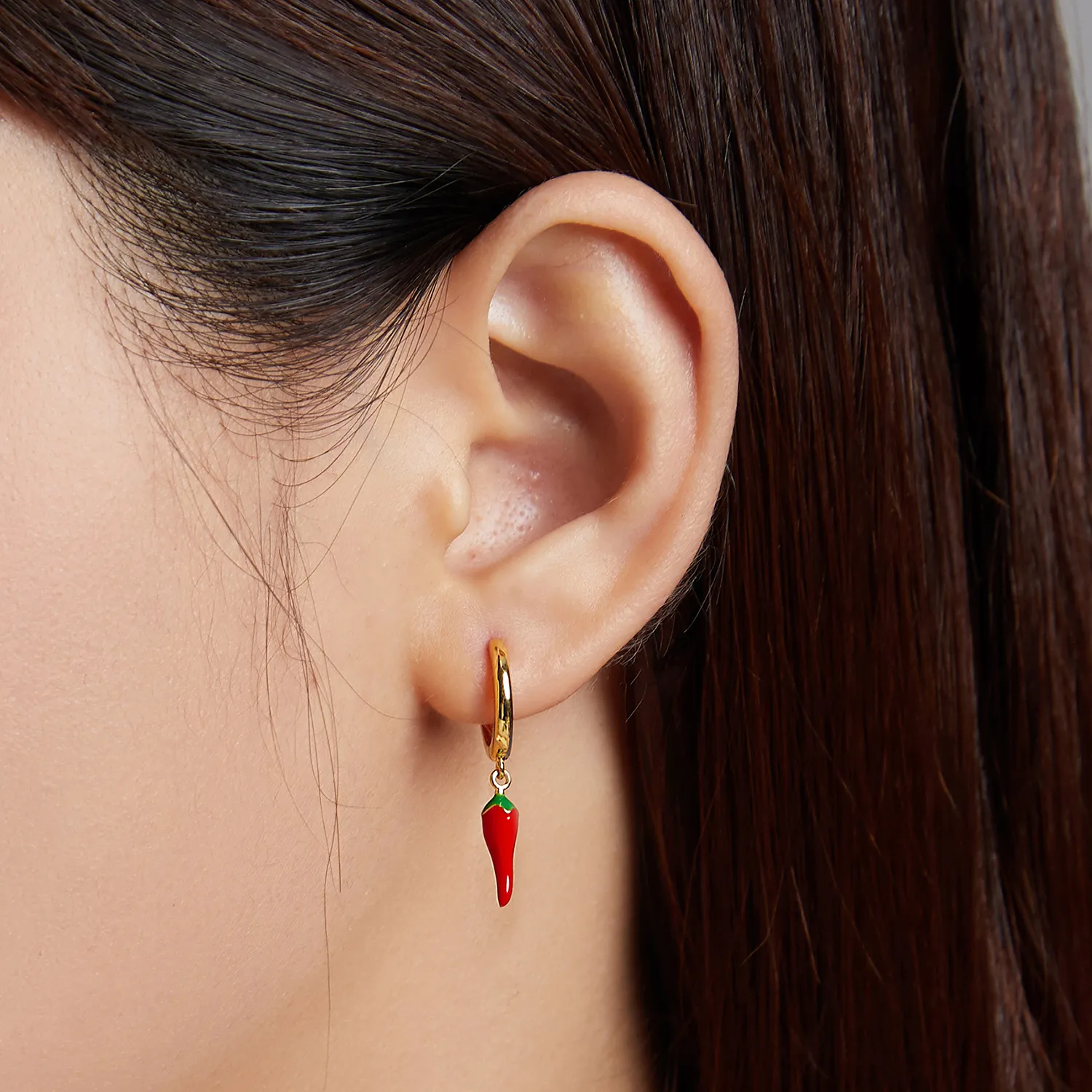 Pandora Style Small Pepper Hoop Earrings - SCE1206