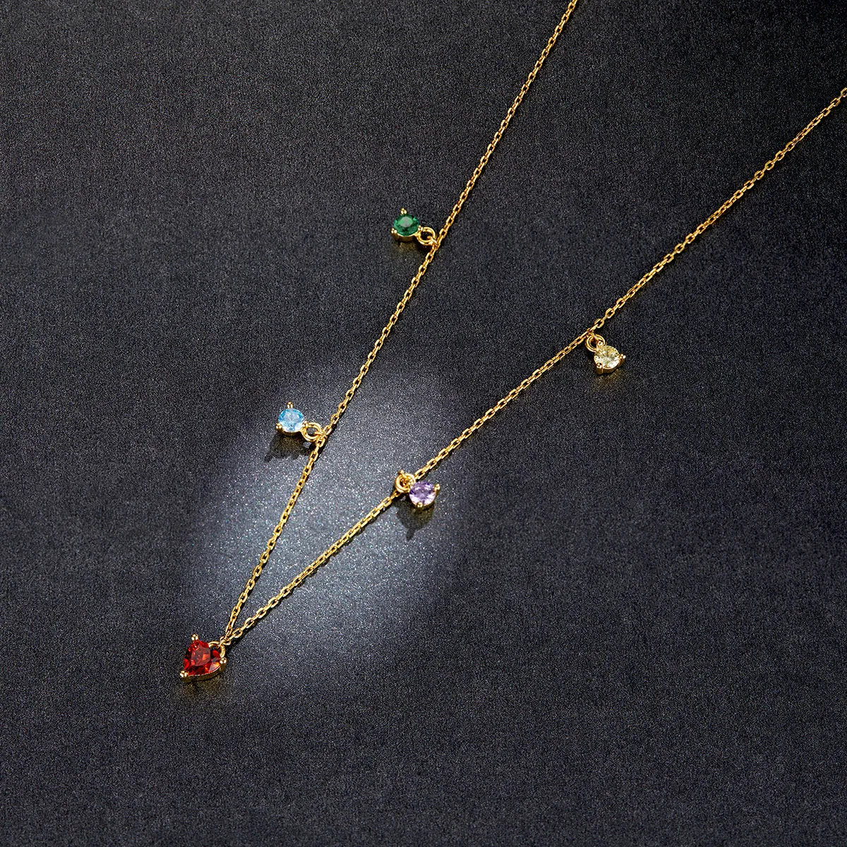 Colier cu zirconiu multicolor în stilul Pandora - BSN234