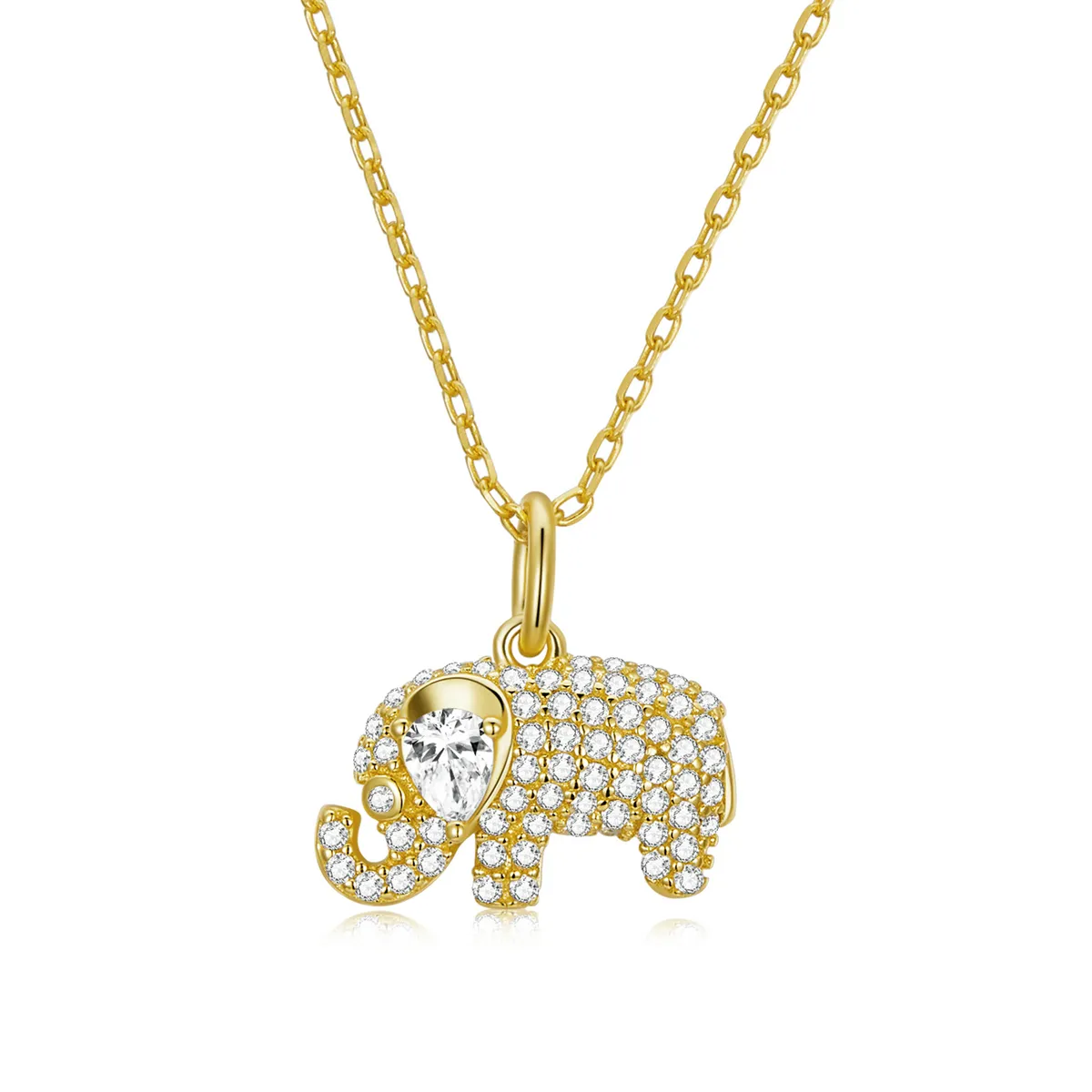 colier elegant cu elefant în stil pandora bsn239 b