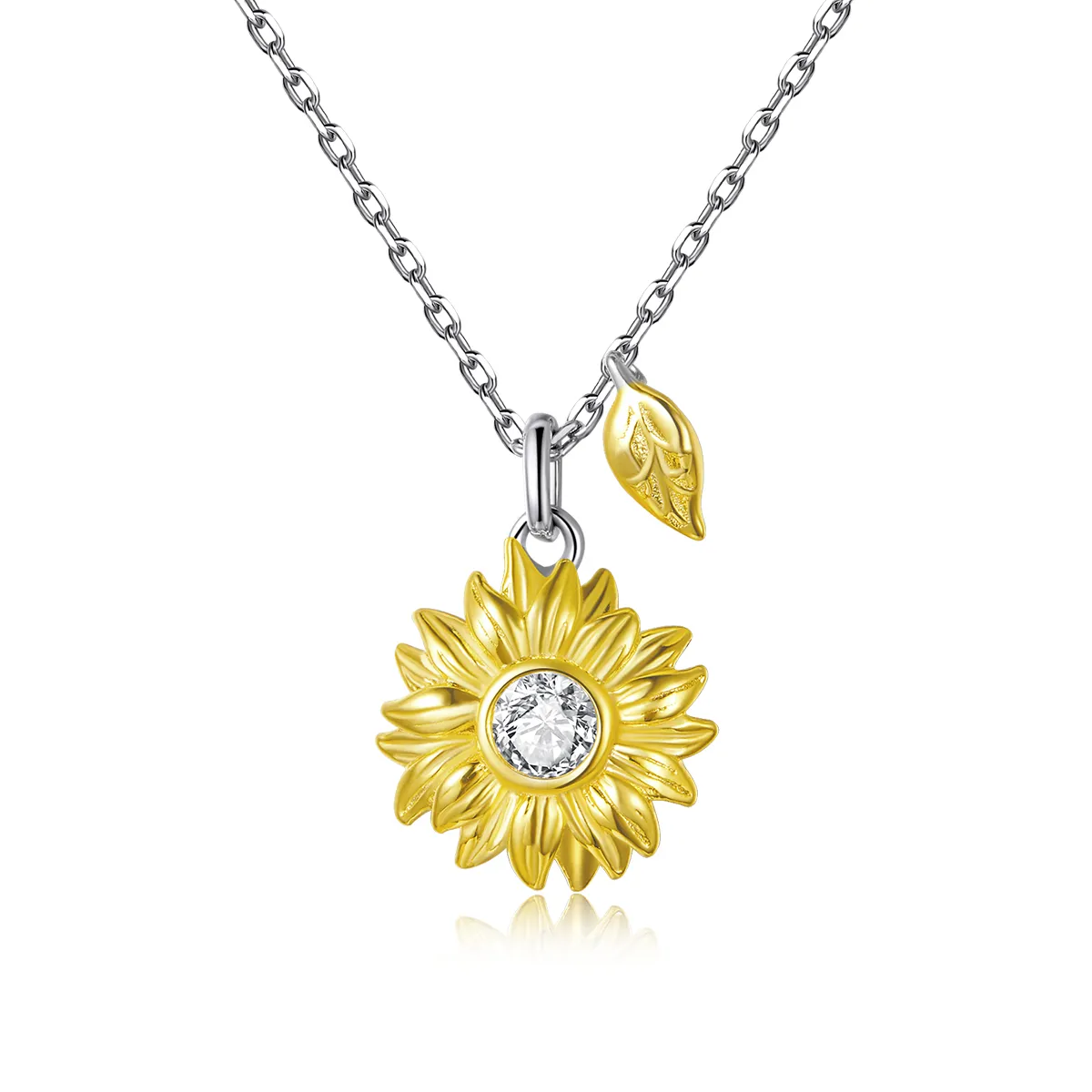colier stil pandora cu floare de soare bsn212