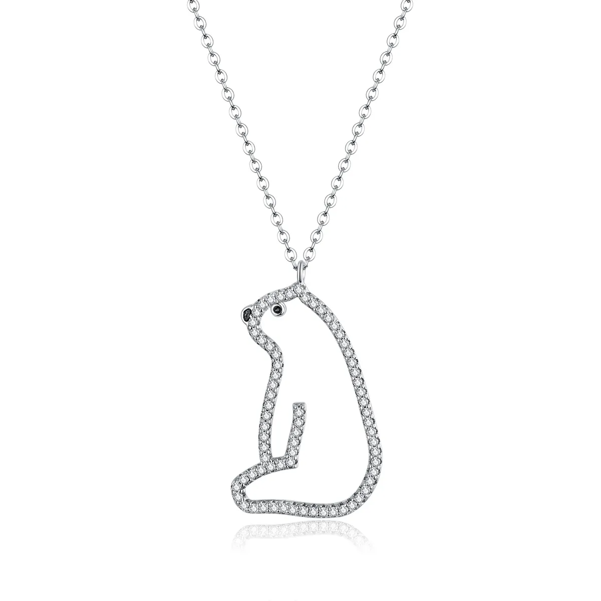 colier stil pandora cu urs polar bsn195