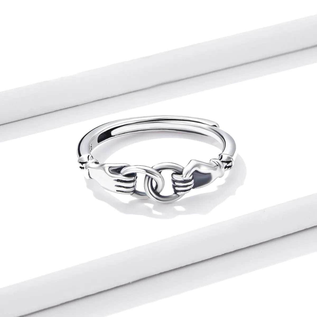 Inel cu lanț în stil Pandora cu mâneci - BSR183