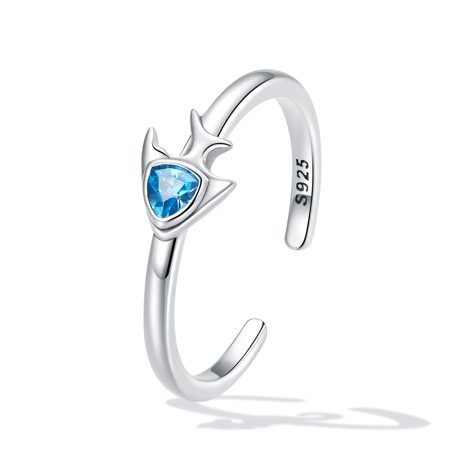 Inel deschis creativ în stil Pandora cu formă de pește - SCR817