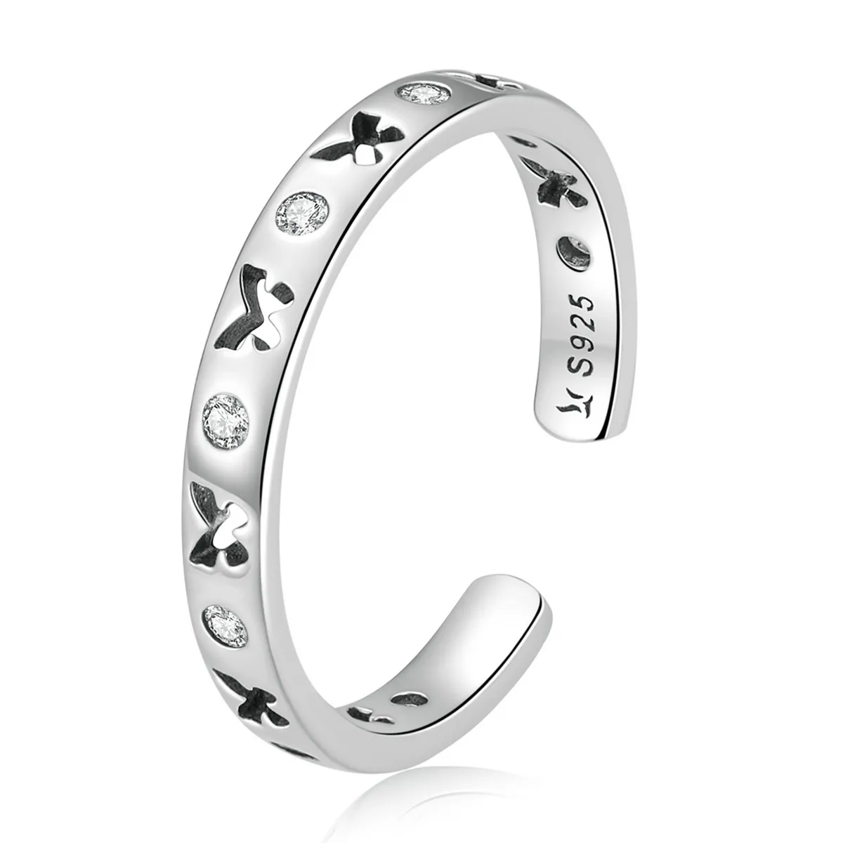 inel deschis cu fluture stil pandora scr764