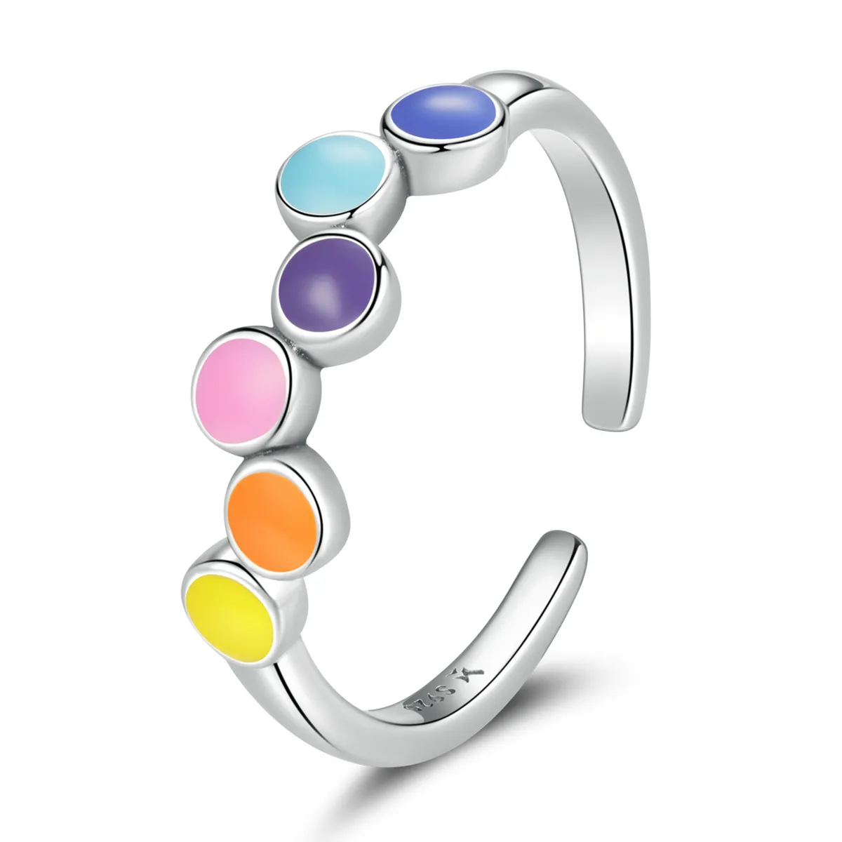 Inel deschis cu culori vibrante în stil Pandora - SCR760