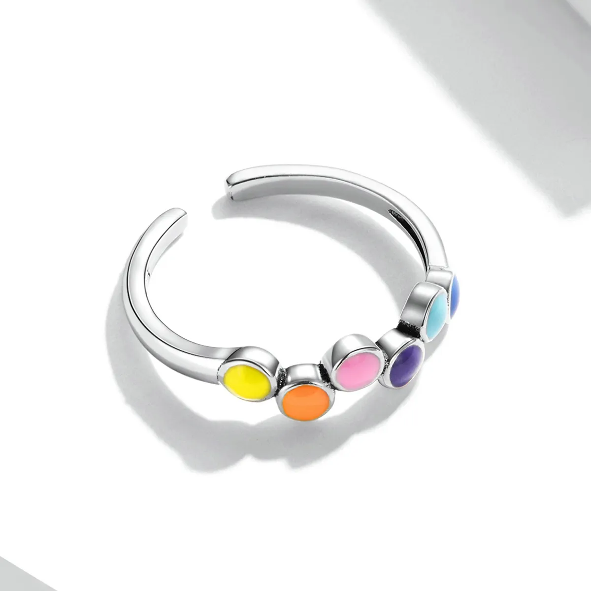 Inel deschis cu culori vibrante în stil Pandora - SCR760
