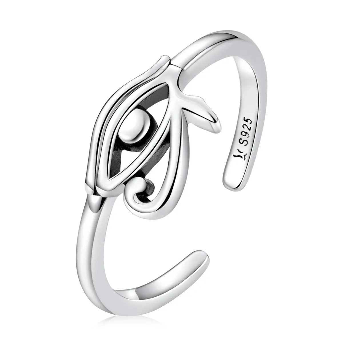 inel deschis de stil pandora cu simbolul ochiului lui horus scr801