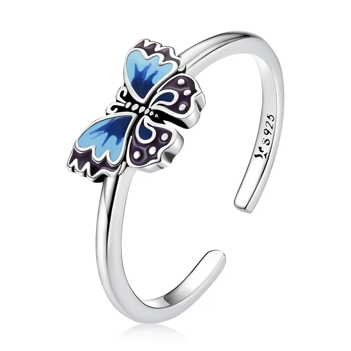 inel deschis retro în stil pandora cu fluture scr802