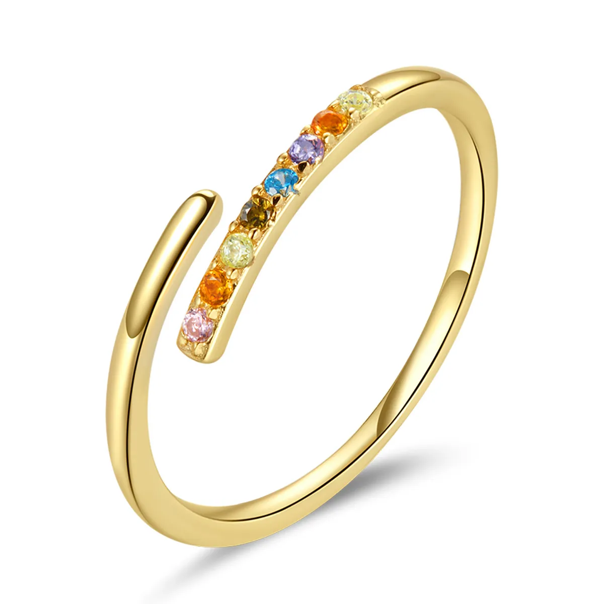 inel deschis simplu cu zirconiu cubic în stil pandora scr748