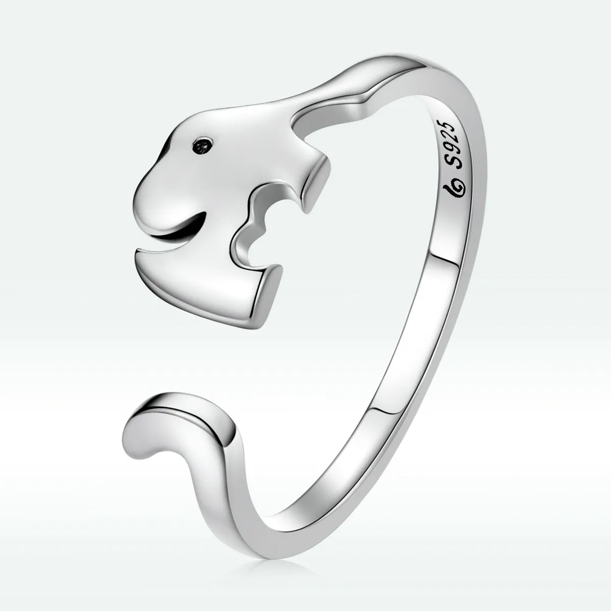 Inel deschis în stilul Pandora cu elefant - BSR227