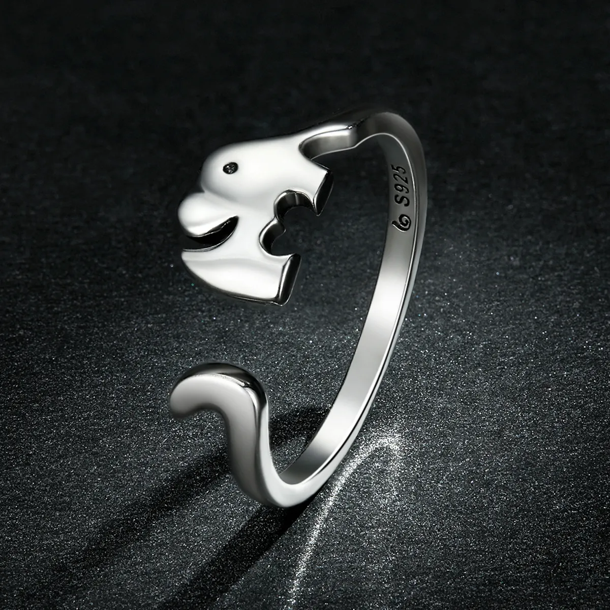 Inel deschis în stilul Pandora cu elefant - BSR227