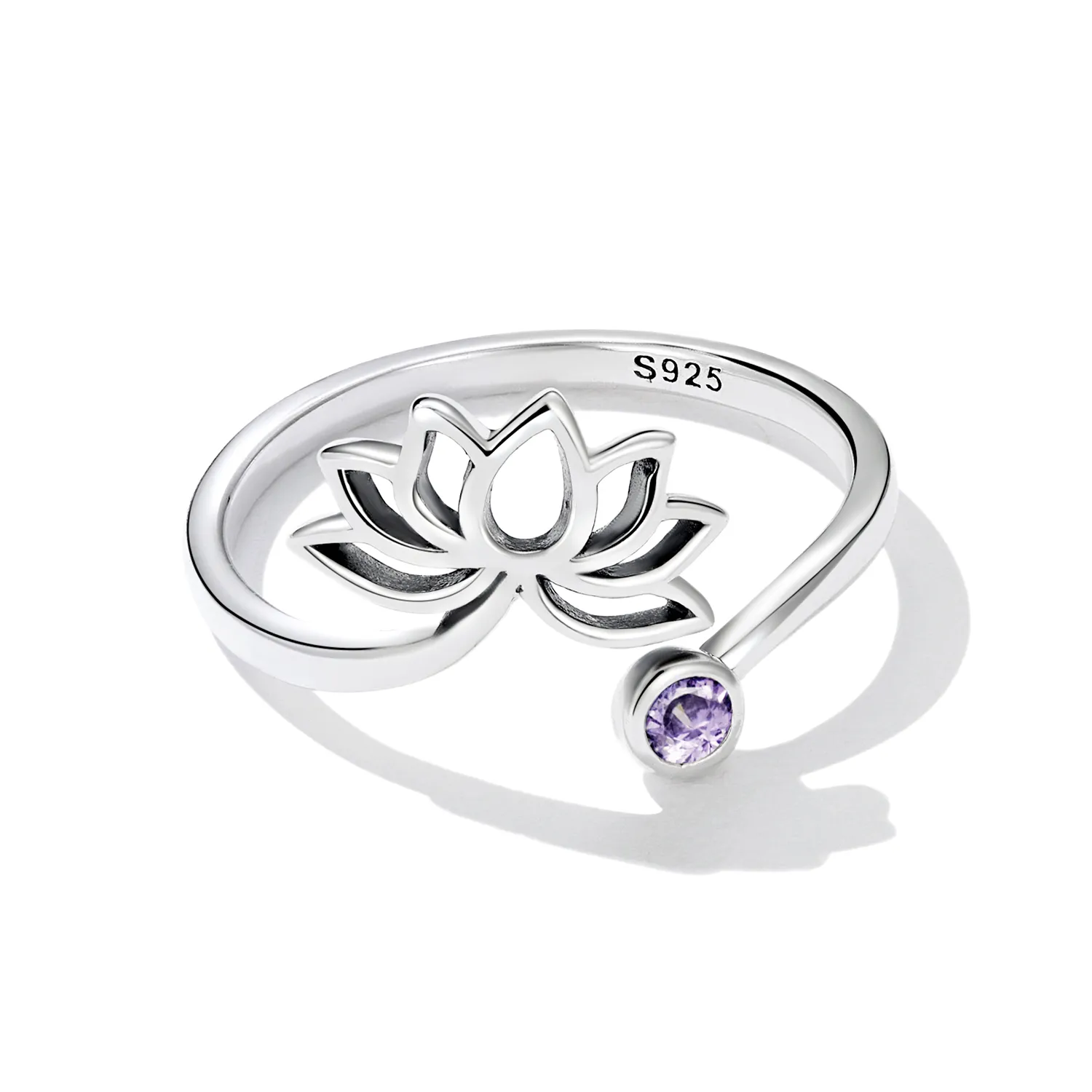 Inel simplu în stil Pandora cu lotus deschis - SCR821
